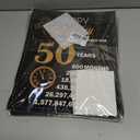 4 x 10pcs Black Gold 50th Birthday Decorations Happy 50 Years Old Posters for Men Women 1976 Birthday Poster Signs for Fifty Years Old Table Toppers Photo Props Supplies Wall Door Window Decor 11 x 14 in