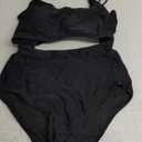 Pink Queen Women's One Piece Swimsuit Spaghetti Strap Scoop Neck Cutout High Waisted Bathing Suit Monokini, XL