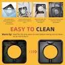 Drip Pans for Gas Stove,Reusable Black Drip Pans,Square Burner Covers BN24,SGP-400,Gas Burner Liner Covers,Gas Range Drip Pan Made of Porcelain-4packs by MIFLUS