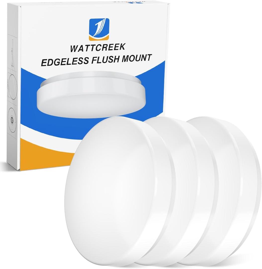LED Ceiling Light - 24W Flush Mount Ceiling Light - 12 inch 5 Color Temperatures Adjustable Round Ceiling Light Fixture for Hallway, Kitchen, Bathroom, Living Room by ETL (3pack)