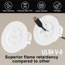 in Wall Cable Management Kit, White Wire Hider to Hide Cords Wall Mounted TV, 3inch Easy Install Cord Covers Kit, Cord Hiding for Wall - 4Pack Suitable for HDMI, TVs, Desks, Audio