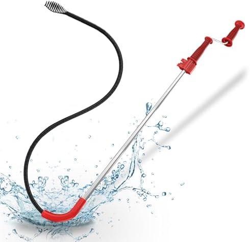 59787 Model K-3 Toilet Auger Clog Remover Toilet Snake for Unclogging with 3-Foot Snake and Bulb Head, Toilet Drain Snake Clog Remover Tool for Home, Office, School, and More