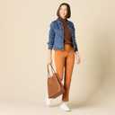 Amazon Essentials Women's High-Rise Slim-Fit Full-Length Straight-Leg Khaki Pant