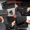 for Mitsubishi Mirage 2014-2024 Car Armrest Box Center Console Accessory Leather Arm Rest Double-Layer Storage Space with Cup Holder (Red Thread)