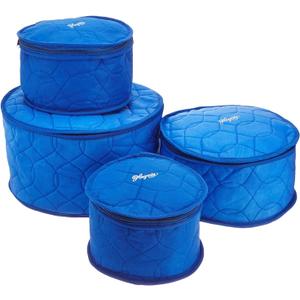 Hagerty Plate Saver China Storage, Set of 4, Blue (Large)