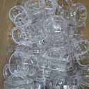 Yinder 100 Pieces 2 oz Mini Beer Mug Plastic Shot Glasses Beer Mug Glass with Handles Clear Mini Solid Base Reusable Stein Tasting Glasses for Vodka, Whiskey, Espresso, Birthday, BBQ Party