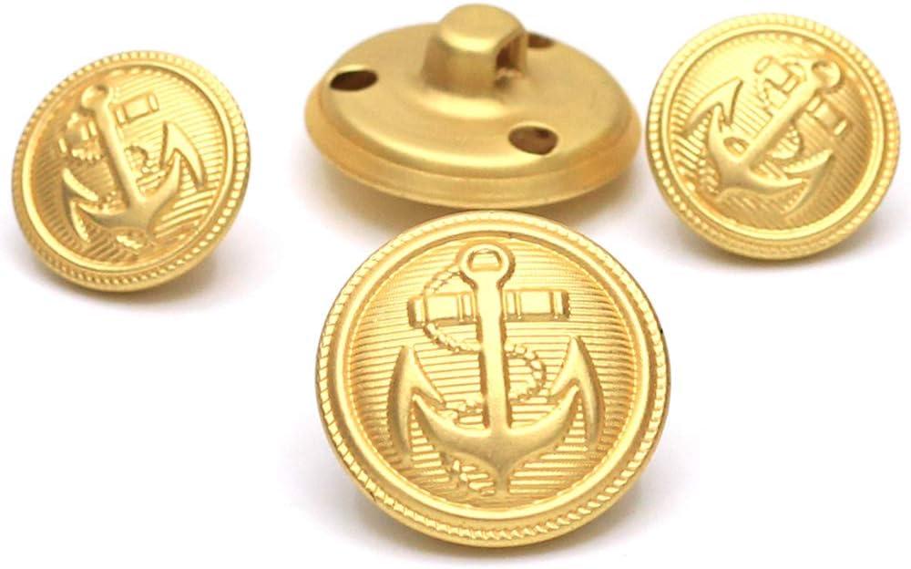 11 Pcs Gold Metal Blazer& Suit Buttons Set -Premium Sewing Buttons for Coat Jacket