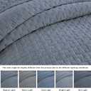 palassio Blue Grey 100% Cotton Quilt California Cal King Size Bedding Sets with 2 Pillow Shams, Oversized Lightweight Bedspread Shabby Chic Coverlet, Soft Bed Cover for All Season, 3 Pieces