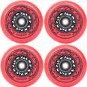 Inline Skate Wheels Outdoor Asphalt Formula Aggressive Roller Blades Wheels 90a Roller Hockey Replacement Wheels with Bearings ABEC-9 and Floating Spacers, 4-Pack