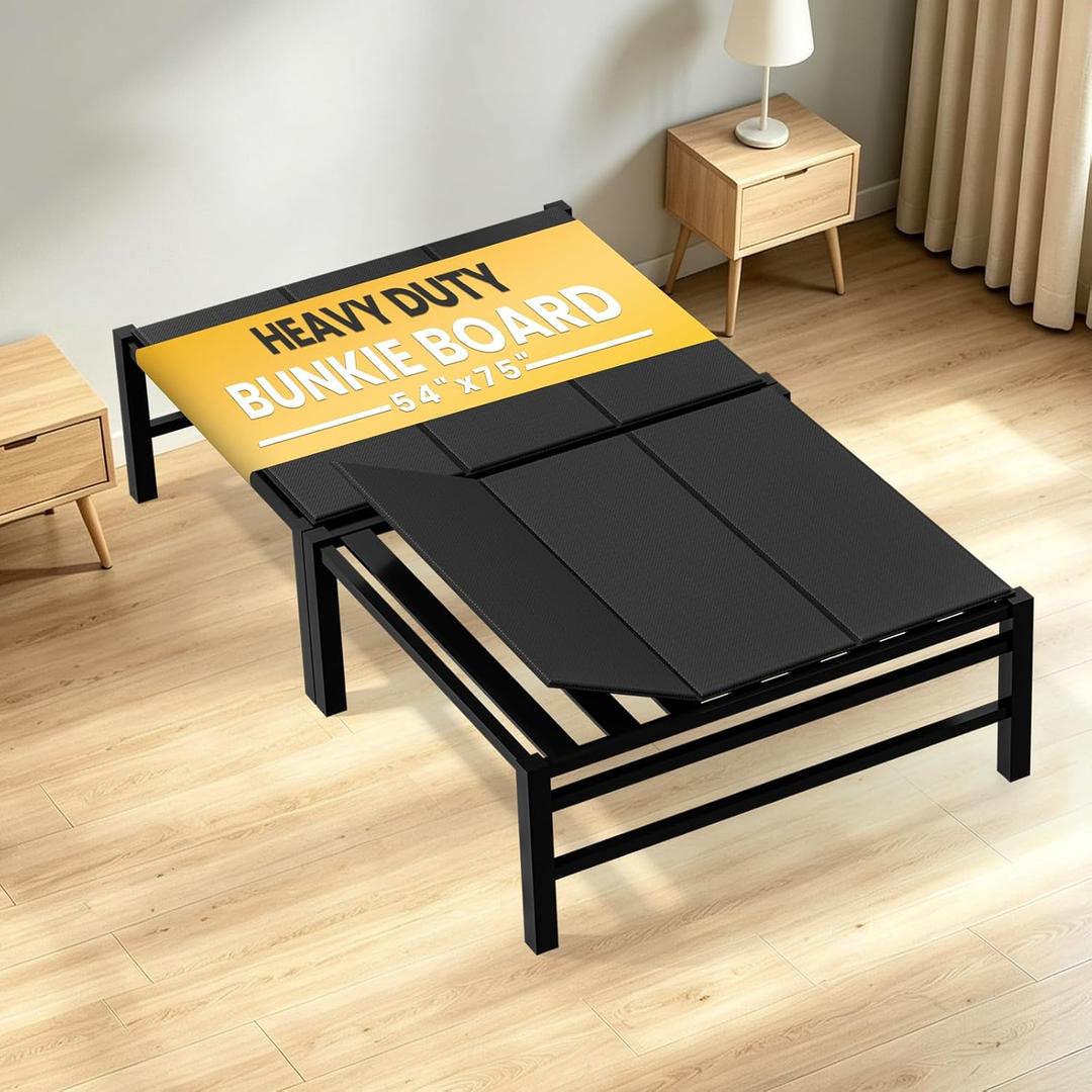 Foldable Box Spring,Full Size10mm (54x75'') Noise Minimizing, Moisture Resistant Bunkieboards, Low Profile Bed Support