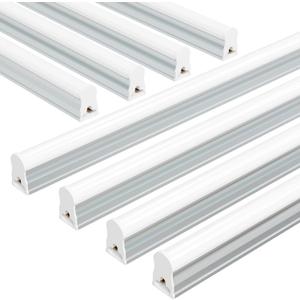 Ensenior 8-Pack T5 LED Shop Lights, 4FT 2000LM 6500K Super Bright White Integrated Single Fixture, 20W Linkable Utility Commercial Lighting for Gym/Garage/Ceiling/Under Cabinet, Plug & Play