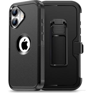 Magnetic for iPhone 17 Case with Blet Clip, Compatible with Magsafe,2X Screen Protector,Military-Grade Protection, Drop-Proof Phone Cover for iPhone 17 6.3 inchs, Black