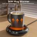 Coffee Mug Warmer with Mug Set - Cup Warmer for Desk Auto Shut Off, Smart Electric Beverage Heater for Coffee, Tea, Water, Milk and Coco, 8 Temperature Settings & 1-12H Timer, Gifts for Coffee Lovers