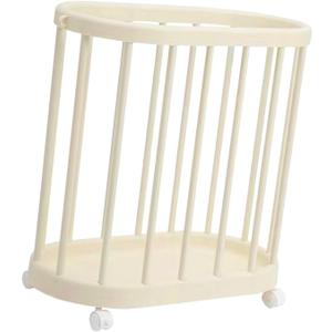 Laundry Basket Cart Dirty Clothes Basket Storage Organizer Container for Laundry Room, Cream Color