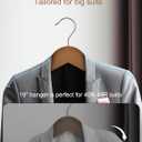 HOUSE DAY 19'' Extra Wide Shoulder Wooden Hangers 6 Pack, Premium Large Wood Suit Hangers with Non Slip Pant Holder, Wide Shoulder Hangers for Suits, Coats, Jackets, Heavy Wide Clothes Hanger, Walnut