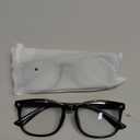 Blue Light Blocking Glasses - Fashion Square Eyeglasses, Anti UV Ray Computer Gaming Glasses Blue Blockers for Women/Men, Black