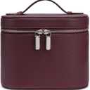 honitty Makeup Bag, Travel Make up Case with Compartments and Handle, Portable Cosmetic Organizer Bags,Toiletry Bag for Women