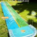JOYIN 22.5FT Water Slide and 2 Inflatable Boards, Extra Long Heavy Duty Double Lawn Waterslide with Sprinkler for Kids Adults Backyard Summer Water Toy Outdoor Fun, Blue, Green
