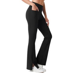 AFITNE Women's Flare Leggings High Waist Yoga Pants with Pockets Tummy Control Workout Casual Bootcut Pants (XS)