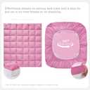 KUB Mattress Topper&Cooling Mattress Protector Bed Fitted Sheet Set, Deep Pocket&4 Elastic Bands, Triple Anti-Slip, Back Pain Relief, Breathable Soft 2 inch Mattress Pad Cover (Pink, Twin)