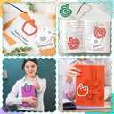 6Pcs Teacher Appreciation Gift Set - Jumbo Acrylic Apple Bookmark Clips with Inspirational Cards, Thank You Teachers Week Presents for Classroom Back to School Office Supplies