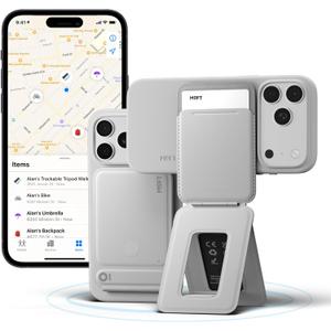 MOFT Trackable Tripod Wallet for Selfie,4-in-1 MagSafe Find My Phone Wallet | Hold 1-2 Cards | Adjustable Phone Stand | Multi-Angle | Capture Button | Stylish&Minimalist | MOVAS Leather |Commuting&Travel
