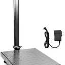 QWORK Foldable 600LB Weight Computing Postal Scale, Floor Platform Digital Scale, Accurate Warehouse Large Shipping Mailing LB/KG Calculator