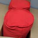 Blazing Needles Corded Twill Bolster Pillows (Set of 2), 20" x 8", Ruby Red, 2 Count