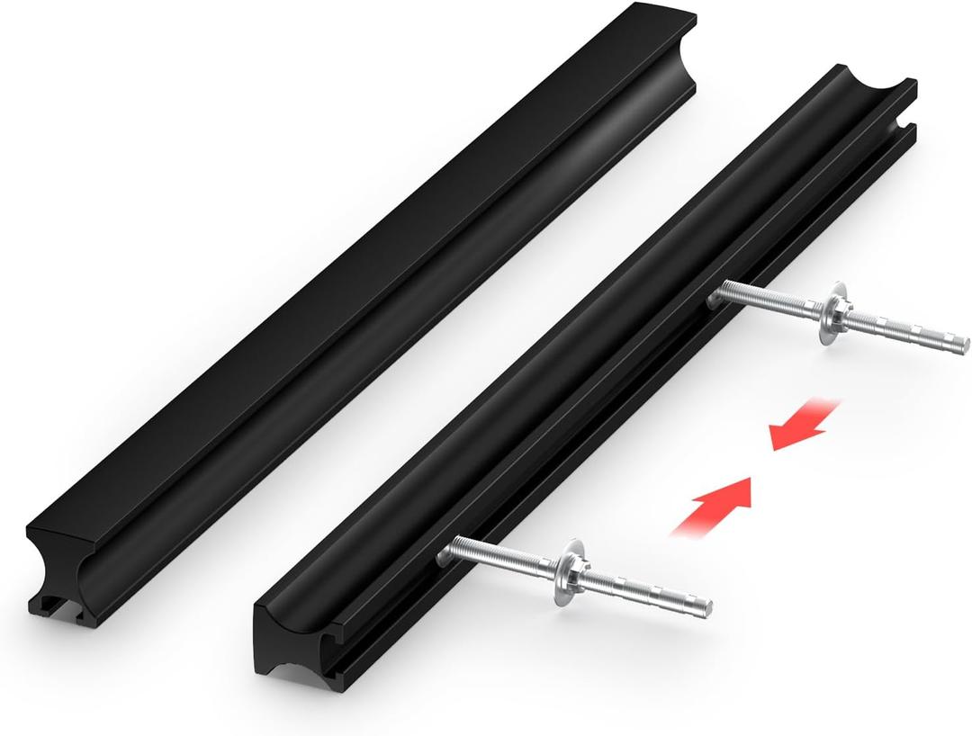 homdiy 10 Pack Adjustable Black Cabinet Pulls 2" to 8.8" (51-224mm) Adjustable Hole Distance Drawer Pulls