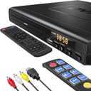 DVD Players for TV with HDMI, DVD Players That Play All Regions, Simple DVD Player for Elderly, CD Player for Home Stereo System, Included HDMI and RCA Cable, with Big Buttons Remote Control