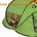 Pop up Kids Play Tent, Foldable Kids Playhouse Indoor Outdoor Toys Tents for Boys Girls Toddlers Birthday with Portable Storage Bag, Green Dinosaur