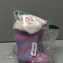 Toddler Rain Boots Kids Light up Snow Boots Boys Girls Waterproof Winter Boots with Removable Warm Lining (Pink&purple With Socks)