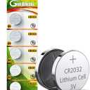 4 x GutAlkaLi 5 Pack CR2032 Batteries - CR2032 3V Battery - CR 2032, 3 Volt Coin Battery