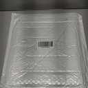 LiBa Plastic Shower Curtain, Heavy Duty 8G Shower Curtain for Bathroom, Waterproof Vinyl Shower Curtain, 3 Magnets, Rustproof Mental Grommets - 3D Aqua Circle Pattern, 72x72