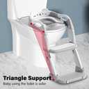 Potty Training Seat with Step Stool Ladder for Toddler, 3-IN-1 Convertible Potty Toilet, Upgrade Training Ladder for Boys & Girls, Includes Removable Urinal & Soft Cushion - Grey