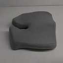 C CUSHION LAB Patented Pressure Relief Seat Cushion for Long Sitting Hours on Office/Home Chair, Car, Wheelchair - Extra-Dense Memory Foam for Hip, Tailbone, Coccyx, Sciatica - Light Grey (Gray)