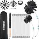 Chimney Sweep Kit Chimney Brush with Powerful Fireplace Chimney Brushe,Chimney Dryer Sewage Pipe Vent Cleaning System,Rotating Chimney Cleaning System with 18 Nylon Soft Rods Fireplace Brush Tool