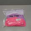 Star Vibe 5 Pack Girl's Shirts Athletic Short Sleeve Dry-Fit T-Shirts Crew Neck Active Sports Tops for Kids Teen 5-14 Years Black/Dark Purple/Purple/White/Rose XL