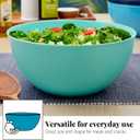 US Acrylic Vista Durable Plastic Salad and Serving 10-inch Bowls | Set of 4 in Coastal Colors | Reusable, BPA-free, Made in the USA | 135 oz. capacity