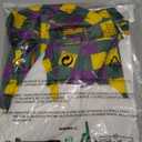 TMSD Women's Mardi Gras Long Sleeve Hoodie with Kangaroo Pocket Mask & Plaid  (X-Large)
