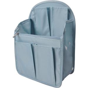 Vercord Backpack Organizer Insert Liner Hanging Travel Bag in Bag with Many Pockets (Large, Light Blue)