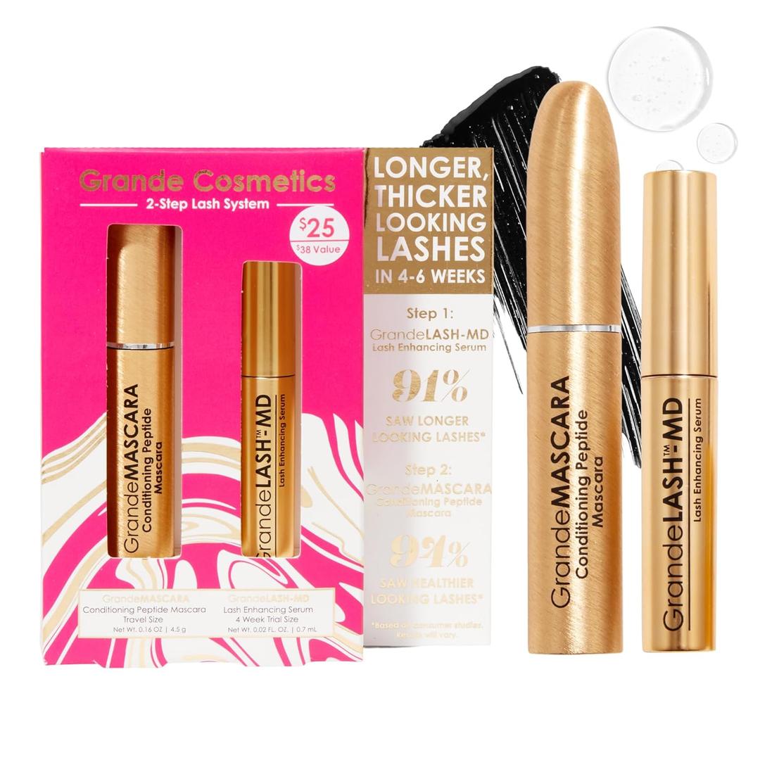 Grande Cosmetics Lash & Brow Care Systems  Multi-Step Enhancing Sets for Longer, Fuller, Healthier Look
