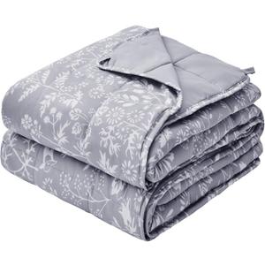 yescool Weighted Blanket for Adults (20 lbs, 60” x 80”, Pearl Grey) Cooling Heavy Blanket for Sleeping Perfect for 190-210 lbs, Queen Size Breathable Blanket with Premium Glass Bead, Machine Washable