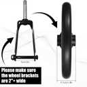 4 Pack 8 Inch Walker Wheels Replacement, Solid Wheelchair Front Wheels Anti-Slip Rollator Replacement Wheel Durable and Quiet Wheel Hub for Wheelchairs Rollators Walkers