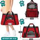 PetAmi Airline Approved Pet Carrier for Cats & Small Dogs, Soft Sided TSA Travel Carrier Bag with Sherpa Bed, Breathable Mesh Ventilation, Collapsible Bowl, Fits Under Seat, Up to 18 lbs, Large Red