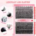 Lash Clusters Kit - 320PCS DIY Lash Extension Kit with Eyelash Clusters, 30D-40D Individual Lashes, Lash Bond and Seal, Tweezers, Liquid Eyeliner for At-Home Use (30-40D,0.07D, 9-16mm,Kit)