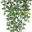 Artificial Hanging Plants,1 Pack Fake Wall Plants,Faux Mandala Vines Potted Plants,Plastic Greenery with Planter for Indoor Outdoor Garden Patio Office Dcor