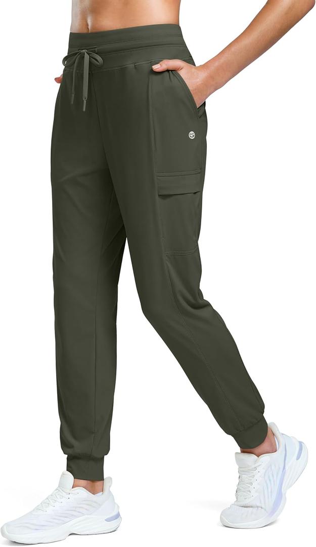 G Gradual Joggers for Women 4 Pockets High Waisted Athletic Jogger Pants Soft Sweatpants for Workout Running Travel (Black, XS)