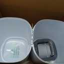 Diaper Genie Compact Pail Includes 1 Starter Square Refill That can Hold up to 165 Newborn-Sized Diapers.