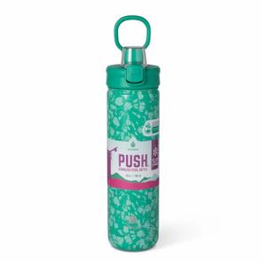 Manna™ Push™ Stainless Steel Bottle - Green